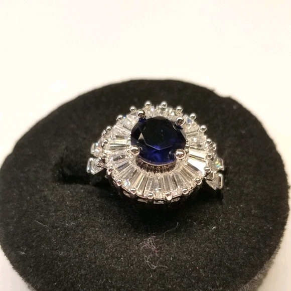 Multi stone fashion ring blue sapphire - Picture 6 of 8